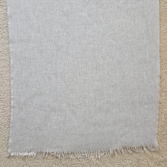 Accessories - Lightweight Cashmere Scarf Taupe Grey Tan